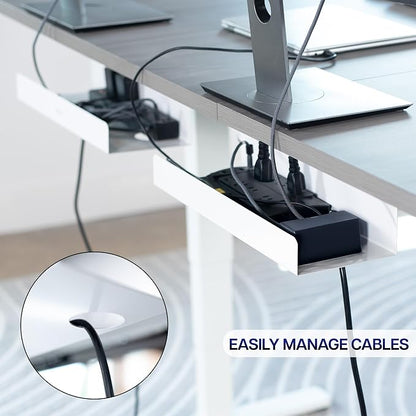 VIVO Under Desk 17 inch Extra Deep Cable Management Trays, Power Strip Holders - Image 6