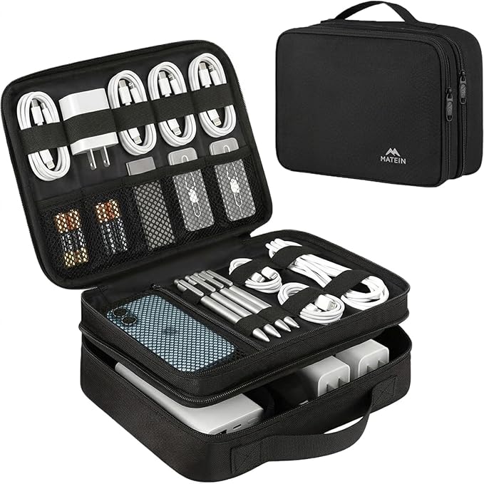 MATEIN Electronics Organizer Travel Case, Cable Organizer Bag, Gifts by MATEIN