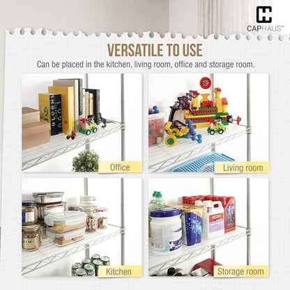 CAPHAUS NSF Wire Shelving Unit w/Baskets & Liner, Storage Rack Corner Shelves - Image 9