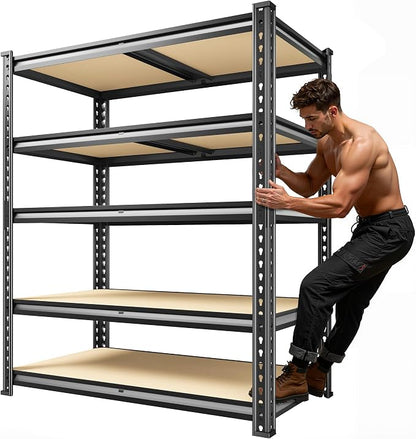 72.1" H Garage Shelving 2030LBS Garage Storage Shelves, 5 Tier Adjustable Metal by Unknown