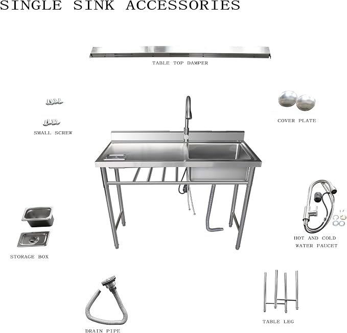 304 Stainless Steel Utility Sink - Image 3