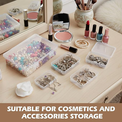 Jetec 6 Pieces Mini Plastic Clear Beads Storage Containers Box - Image 4