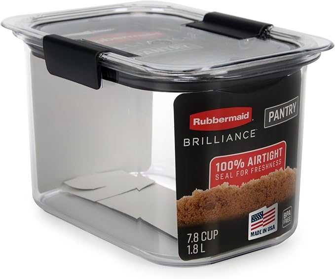 Rubbermaid Brilliance Pantry Airtight Food Storage Container, BPA-Free 7.8 Cup by Unknown