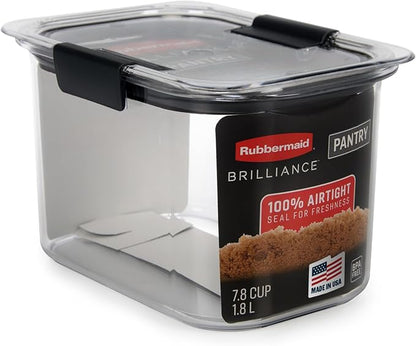 Rubbermaid Brilliance Pantry Airtight Food Storage Container, BPA-Free 7.8 Cup by Unknown