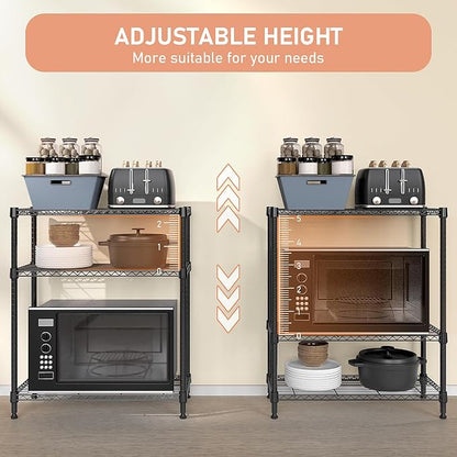 750 lbs 3 Tier Storage Rack Metal Wire Shelving Unit, Storage Standing Shelf - Image 7