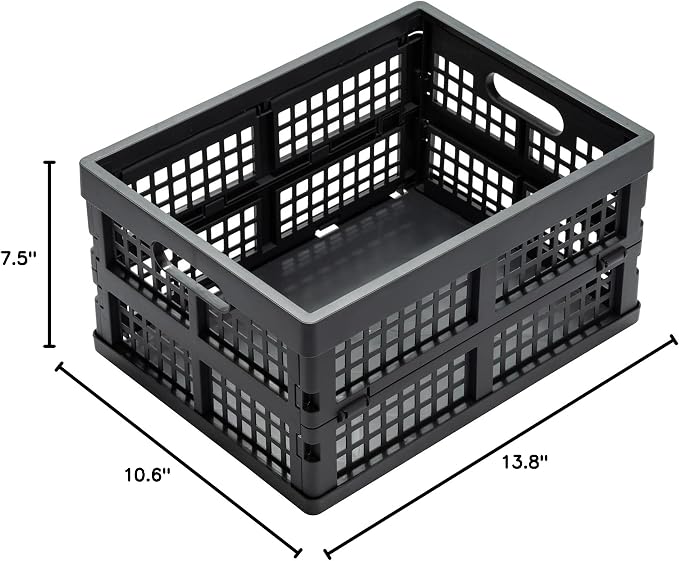 Eslite 16L Collapsible Storage Crates, Folding Plastic Crates - Image 9