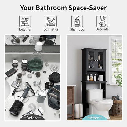 Shintenchi Over The Toilet Storage Cabinet, Bathroom Shelf Organizer - Image 6