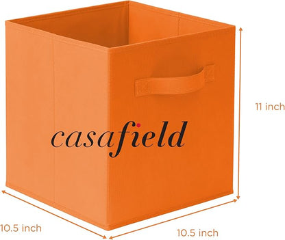Casafield Set of 6 Collapsible Fabric Cube Storage Bins, Cubby Organizers & More - Image 7