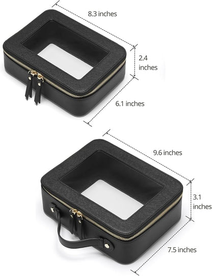 Popvibe Clear Makeup Bag Travel Cosmetic Case Transparent Toiletry Bag - Image 2