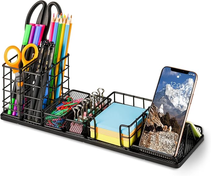 Topwey Pen Holder for Desk, Rotating Pencil Holder, Cup Holder for Desk Office by Topwey