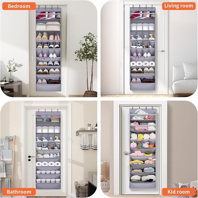 FENTEC 1 Pack Over The Door Shoe Organizer, 8 Shelves Shoe Rack - Image 8