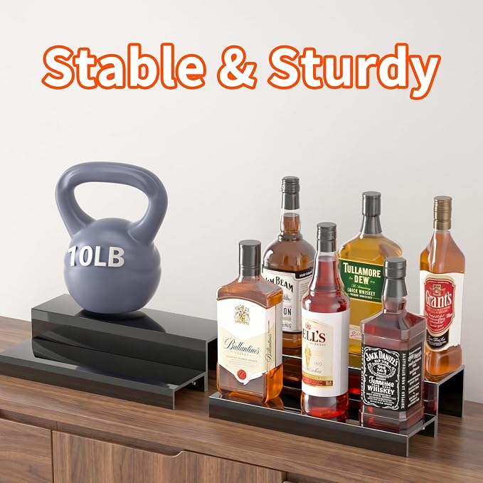 JUESHA 2 Tiers Bar Shelves for Liquor Bottles - Image 5