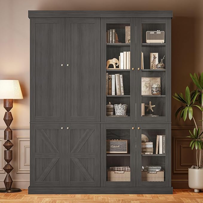 ivaniti 70.8" Tall Farmhouse Bookshelf, Modular Bookcase by CraftedforLifesMoments