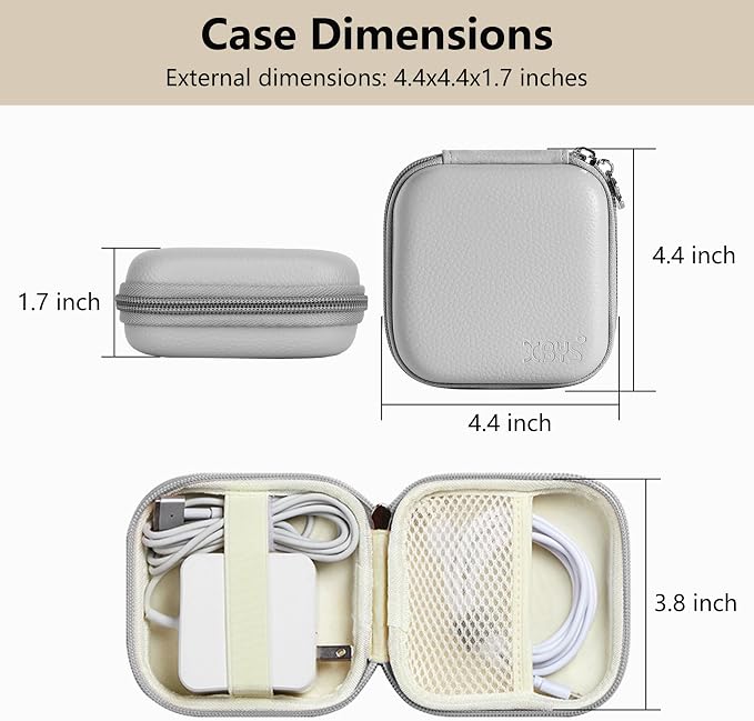 Charger Case for Macbook, Portable Tech Electronic Organizer Bag, Small Travel - Image 2