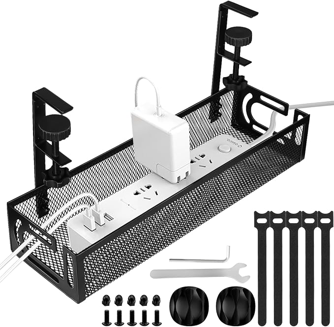 Under Desk Cable Management Tray, Cable Management Under Desk No Drill by Unknown