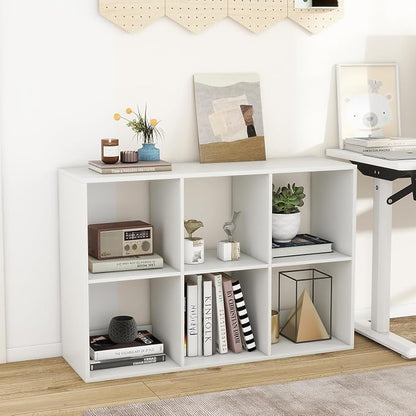 POWERSTONE 6 Cube Storage Organizer Set of 2, 3 Tier Cubby Bookshelf - Image 7