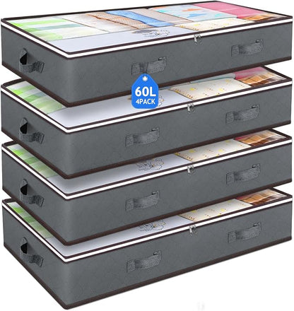Budding Joy 60L Under Bed Storage Containers, Storage Bins by BuddingJoy-BuildaJoyfulLifeforYou