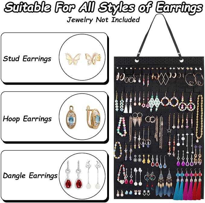 Caffox Hanging Earring Holder, Large Earring Organizer - Image 2