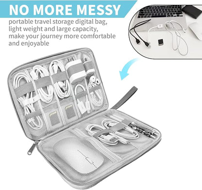 Lcsmaokin Electronics Organizer Travel Case, Electronic Accessories Storage Bag - Image 2