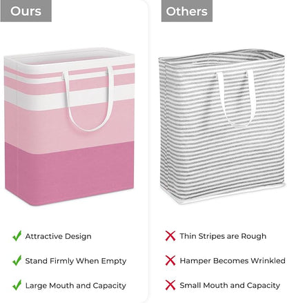 HomeHacks 2 Pack Large Laundry Baskets, Waterproof, Freestanding Laundry Hampers - Image 3