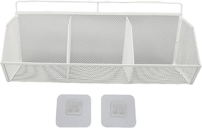 Metal Wire Basket, 3 Grids Wall Hanging Baskets, Wall Mount Slanted Opening - Image 6