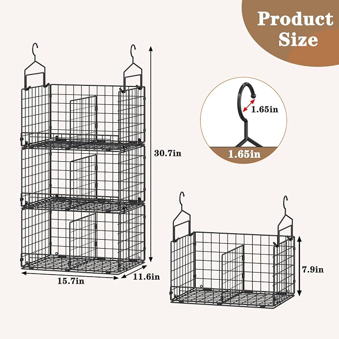 Sonyabecca 3-Tier Extra Large Closet Hanging Organizer - Image 2