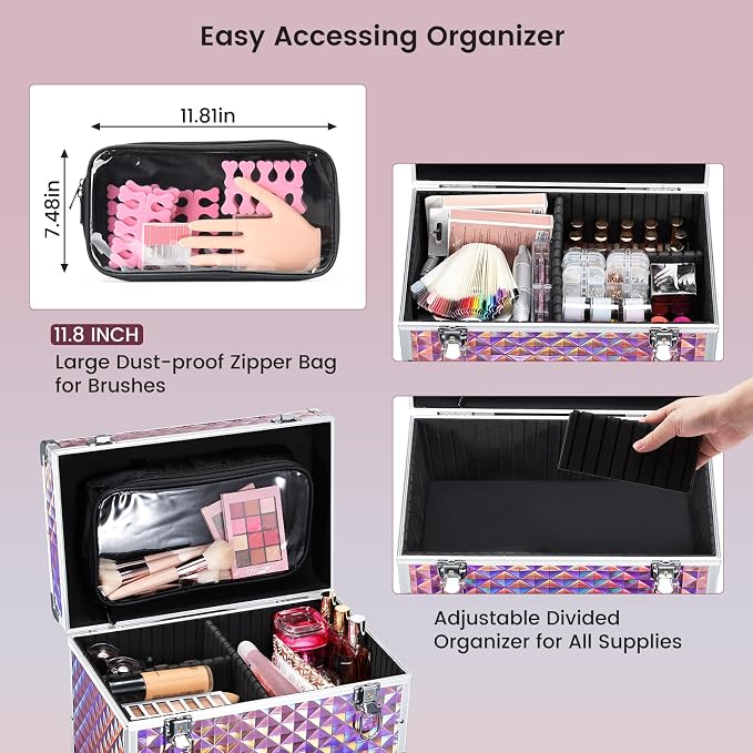 Professional Rolling Makeup Case - Image 3