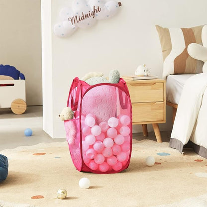 TECHMILLY Collapsible Mesh Pop Up Laundry Hamper - Image 5