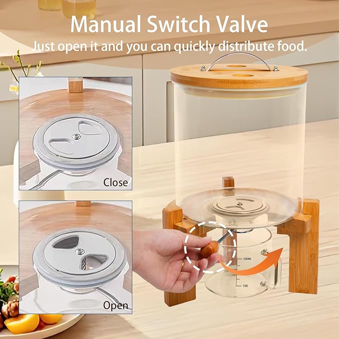 Rice Dispenser, Rice Storage Container, Flour and Cereal Container - Image 5