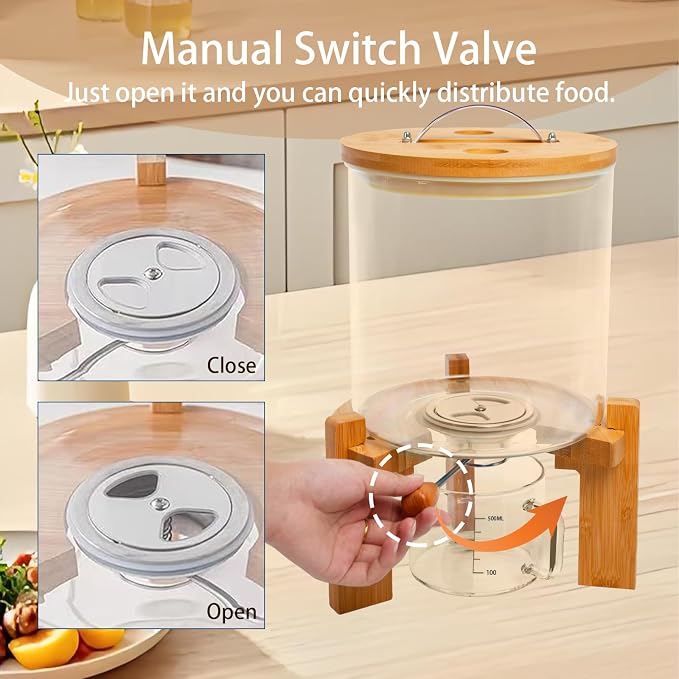 Rice Dispenser, Rice Storage Container, Flour and Cereal Container - Image 4