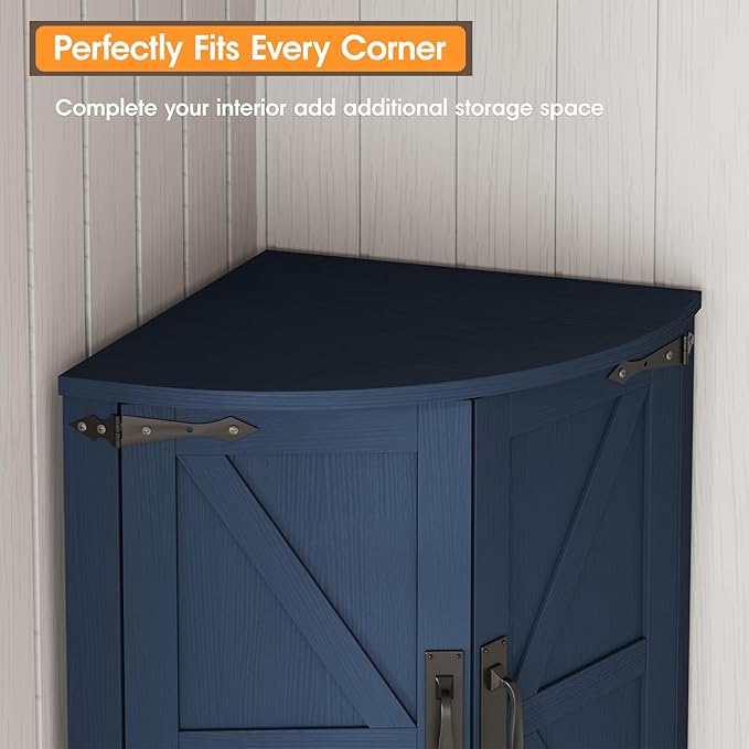 Vabches 64.8" Tall Farmhouse Corner Cabinet - Image 6