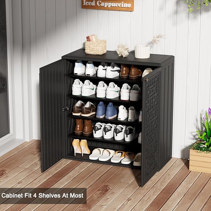 Outdoor Storage Cabinet Waterproof, Resin 62 Gallon Deck Box - Image 6