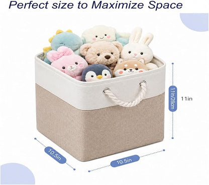 Cube Storage Bins, Collapsible Fabric Storage Cubes Bins, 11 Inch Cube Storage - Image 3