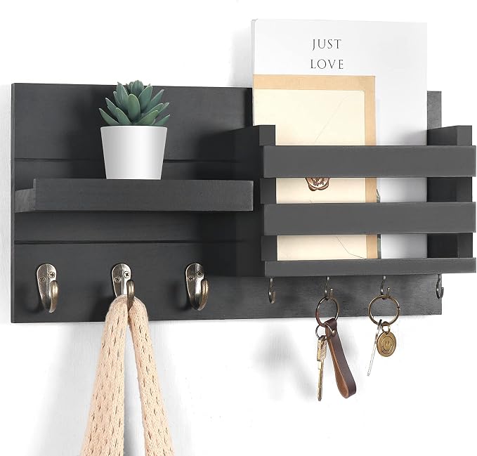 Lwenki Mail Organizer for Wall Mount – Key Holder by Lwenki