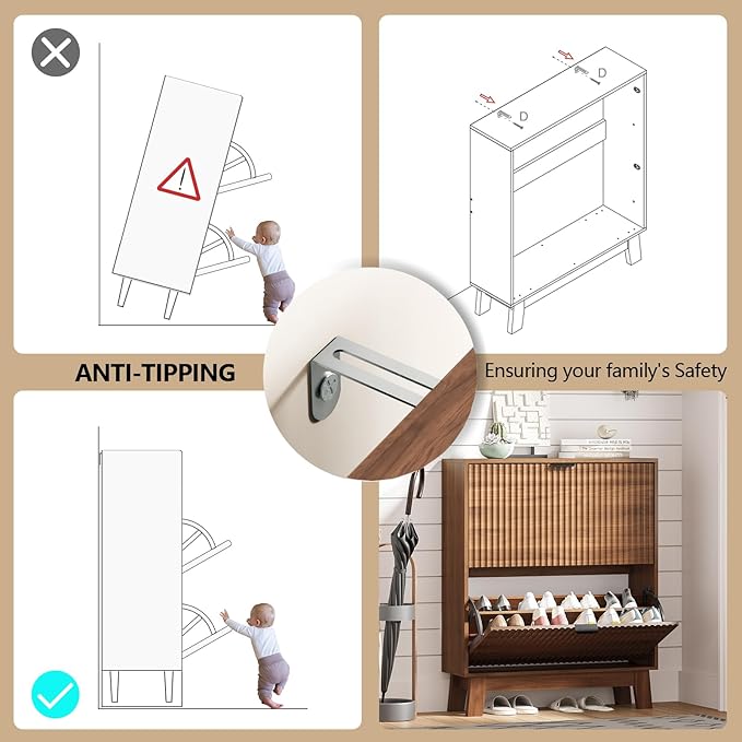 Shoe Cabinet Storage for Entryway - Image 7