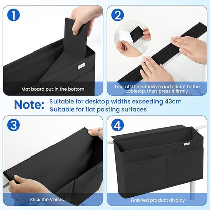 Desk Side Hanging Organizer, Adhesive Storage Bag - Image 5