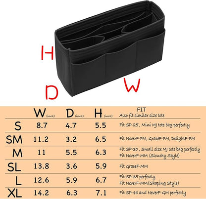 DailyPlus Felt Bag Organizer Insert - Image 2