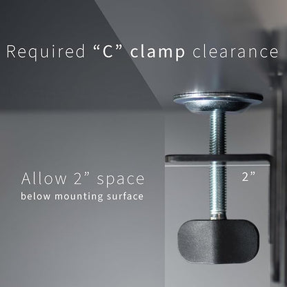 VIVO Black Clamp-on 30 x 12 in Desk Extender, DESK-EXT30 | Foldable, Wrist - Image 7