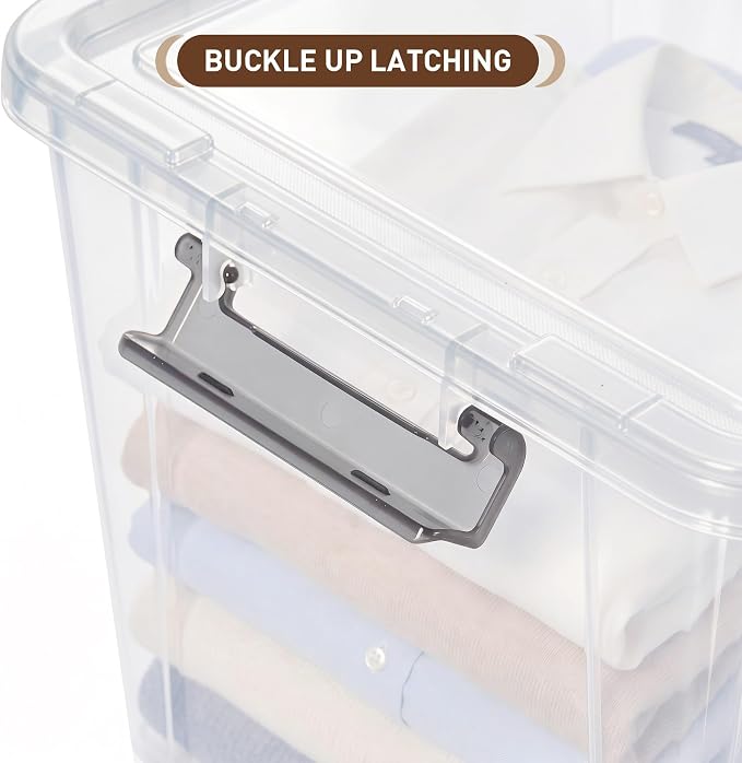 Citylife 6 Packs 44.4 QT Plastic Storage Bins - Image 3