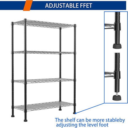REGILLER 4-Wire Shelving Metal Storage Rack Adjustable Shelves, Standing - Image 6