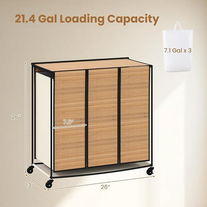 Giantex Laundry Hamper Sorter 3 Section - Image 9