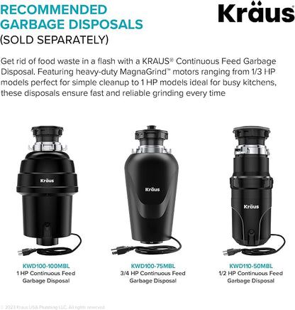 KRAUS Kore Workstation 33-inch Farmhouse Modern Flat Apron Front 16 Gauge Black - Image 15