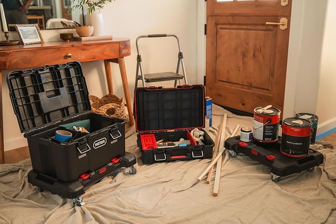Keter Stack-n-Roll 3-Piece Rolling Tool Storage System – Includes Dolly - Image 2