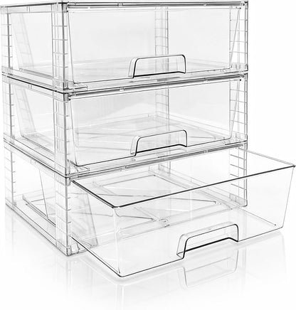 Wide Large Stackable Storage Drawers by XWYWX