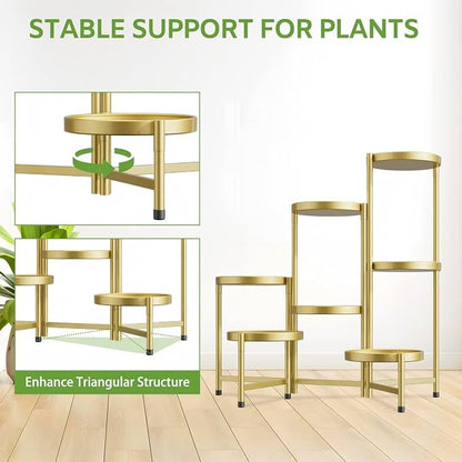 iDavosic.ly 7 Tier Large Plant Stand Indoor, 10 Inch Wide Tall Corner Metal - Image 6