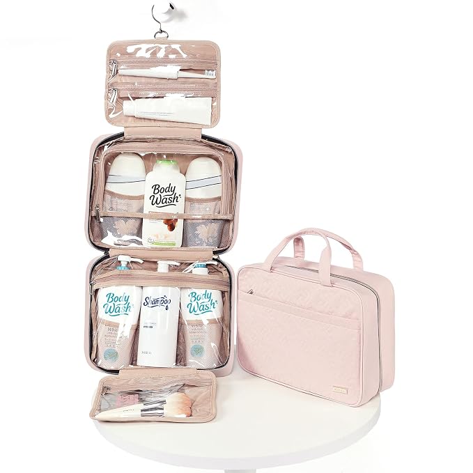 NISHEL Travel Toiletry Bag for women, Portable Hanging Organizer for - Image 5
