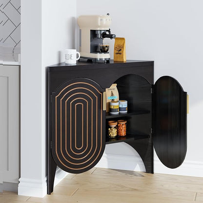 Small Corner Storage Cabinet, Mid Century Modern Floor Corner Cabinet - Image 6