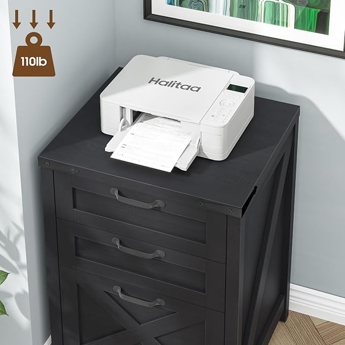 Halitaa Small Farmhouse File Cabinet - Image 5