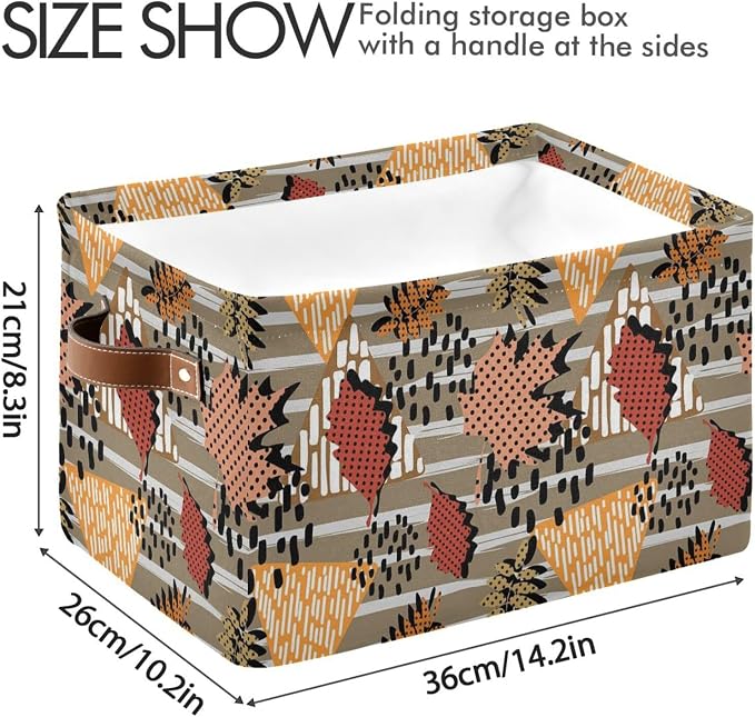 ZAZYXTJ Memphis Storage Basket for Shelves Open Storage Bin 2Pack | Foldable - Image 3