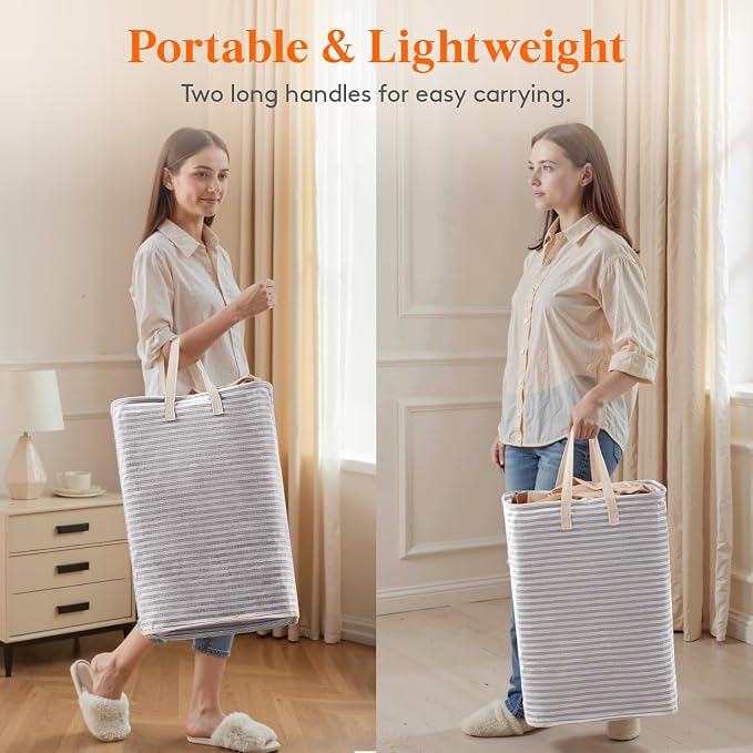 Lifewit 65L Large Collapsible Laundry Hamper, Tall Foldable Dirty Clothes - Image 4